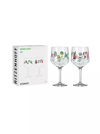 RITZENHOFF | Gin Glas 2-er Set BOTANIC LIGHTS #9 #10 Olaf Hajek 2024 | 